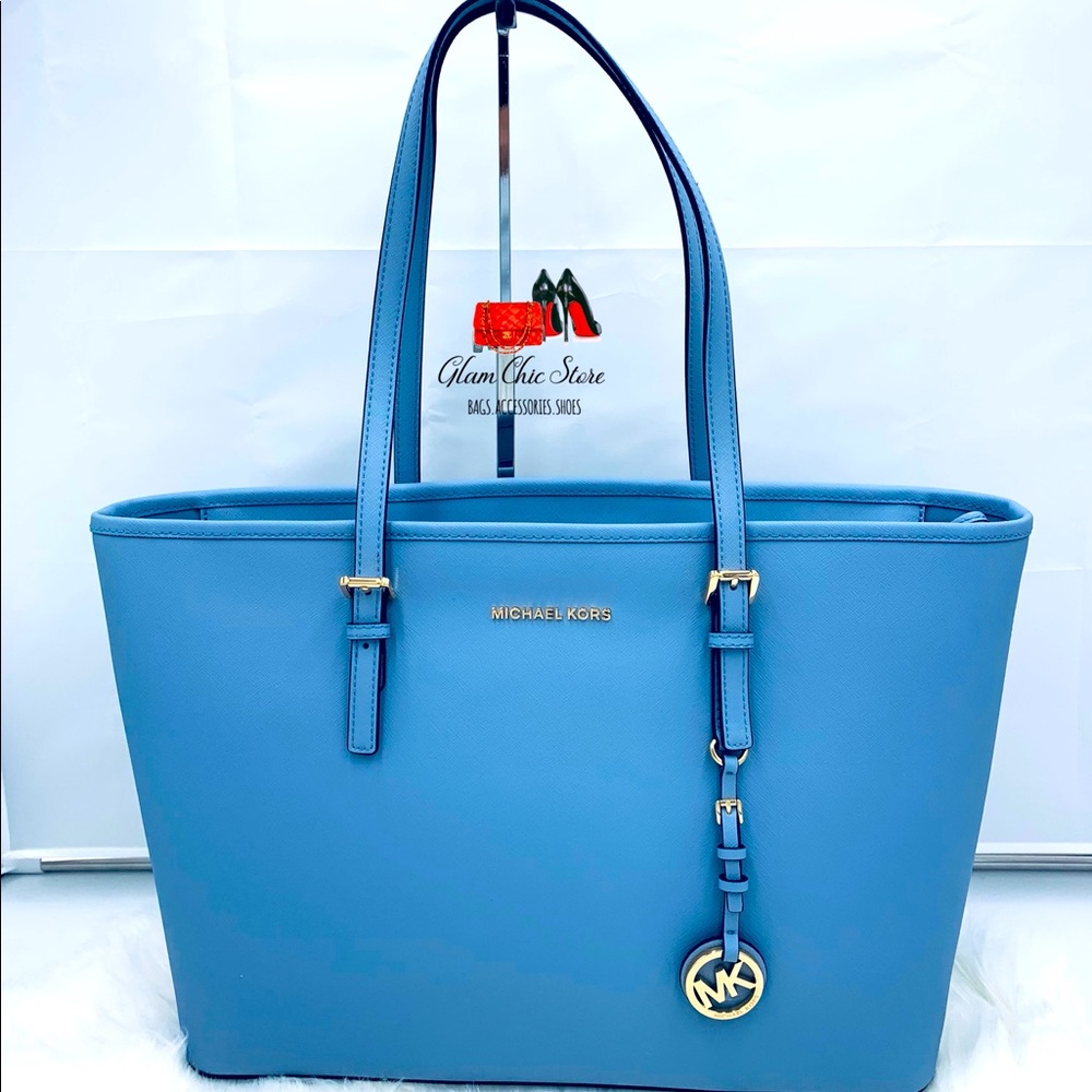 Jet Set Travel Medium Top-Zip Tote Bag